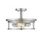 Z-Lite Savannah 2 Light Semi Flush Mount, Brushed Nickel & Clear 462SF14-BN - alternate 1